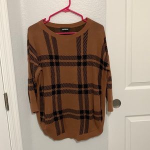 Express black and tan tunic